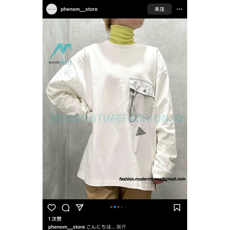 And wander - Cotton Long T-shirt