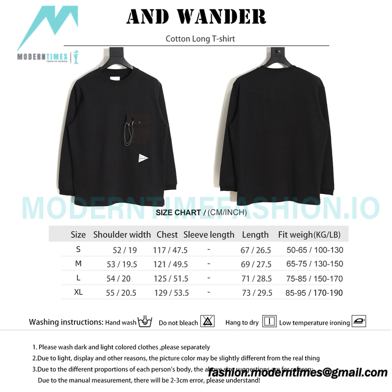 And wander - Cotton Long T-shirt