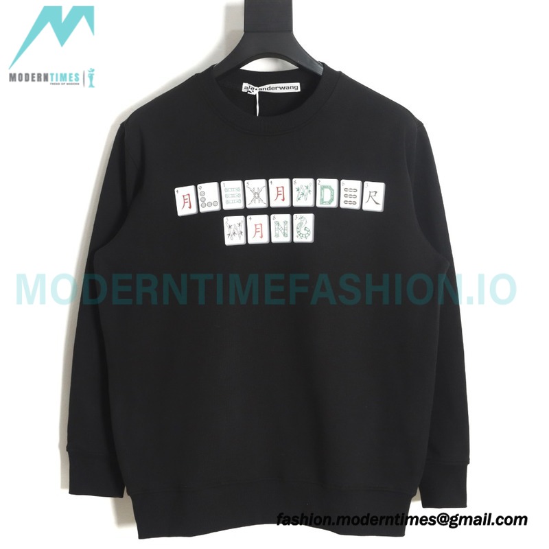 Alexander Wang - 23FW Mahjong Printed Round Neck Hoodie