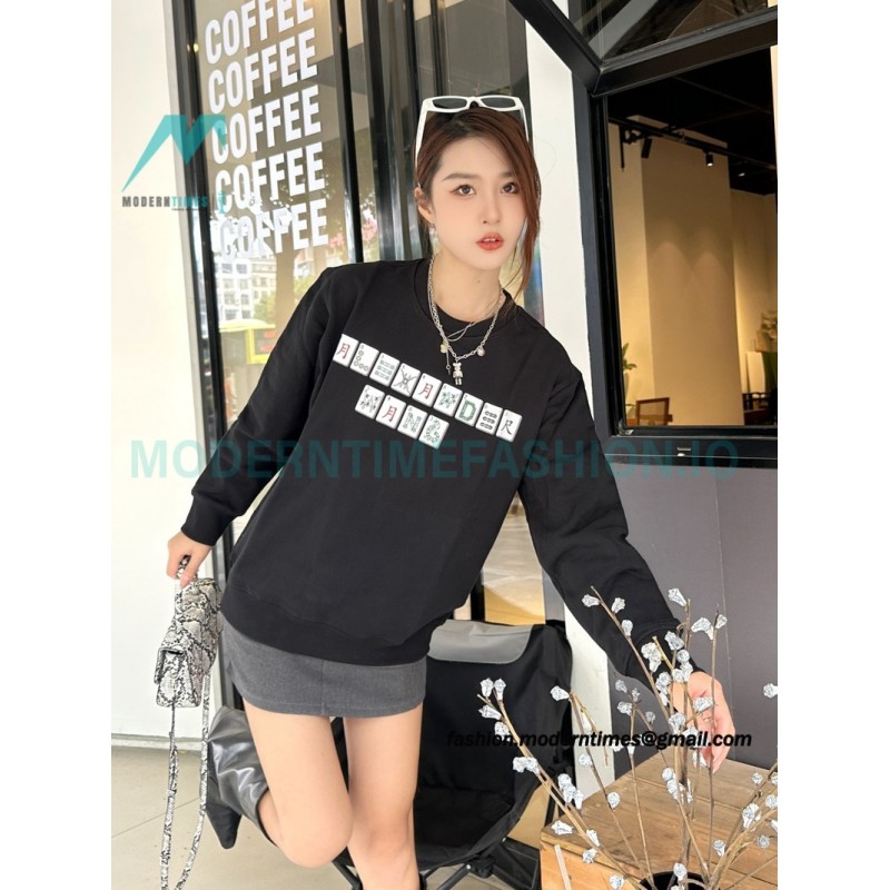 Alexander Wang - 23FW Mahjong Printed Round Neck Hoodie