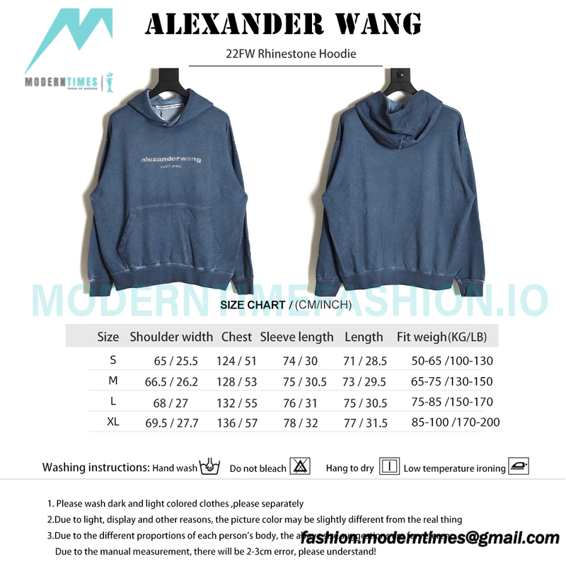 Alexander Wang - 22FW Rhinestone Hoodie