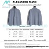 Alexander Wang - 23SS Foamed Three-dimensional Small Letter Print Half-zip Pullover Hoodie