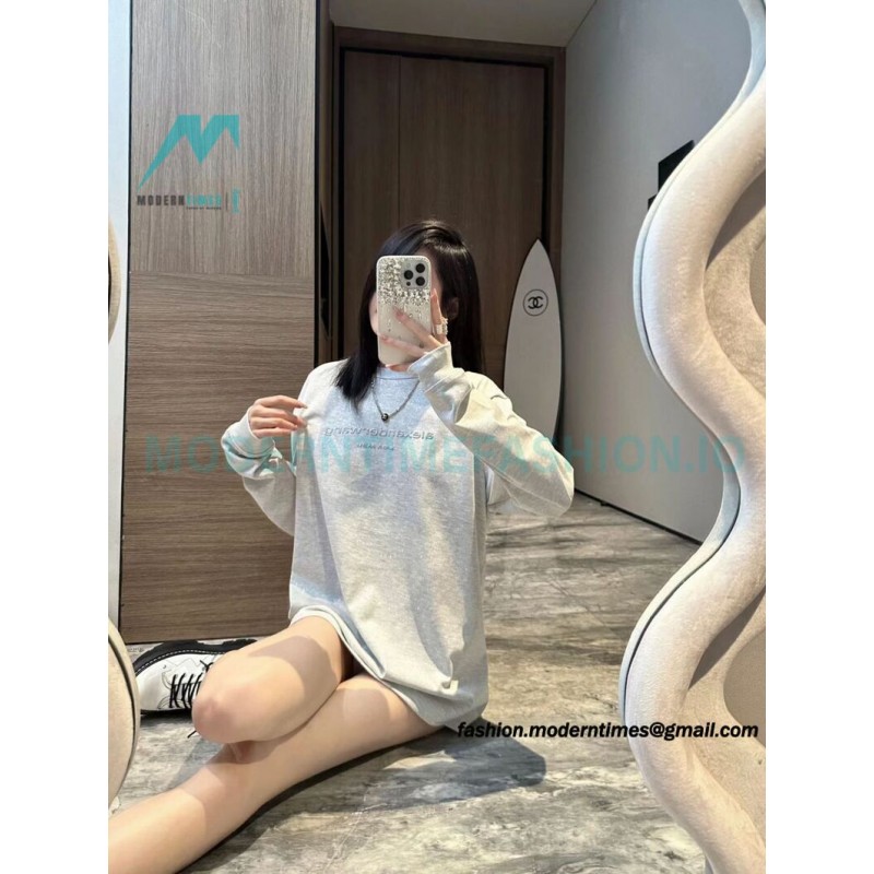Alexander Wang - 23FW Glitter Long-sleeved T-shirt