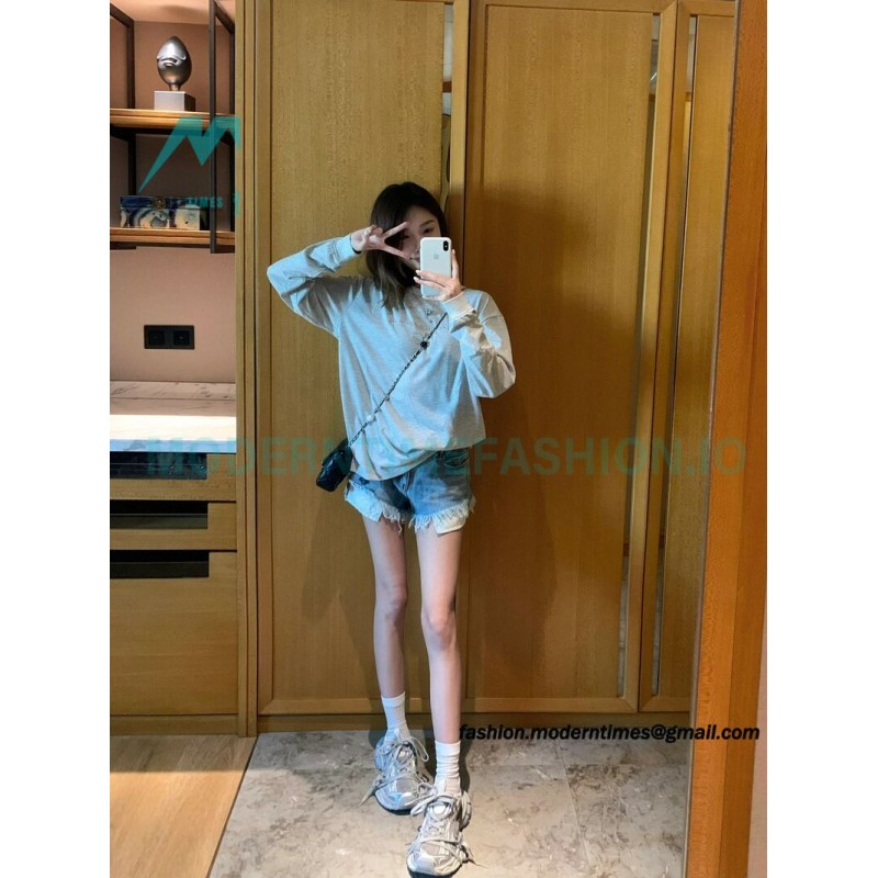 Alexander Wang - 23FW Glitter Long-sleeved T-shirt