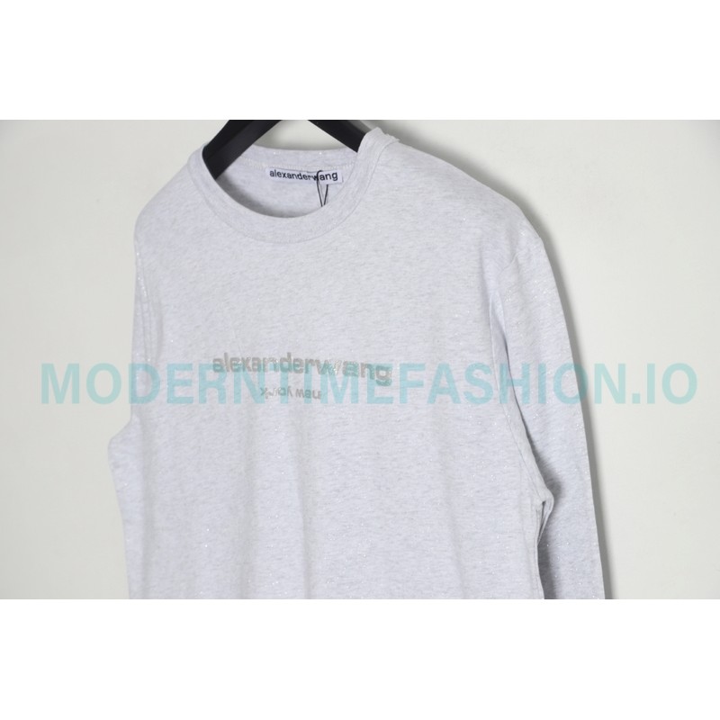 Alexander Wang - 23FW Glitter Long-sleeved T-shirt