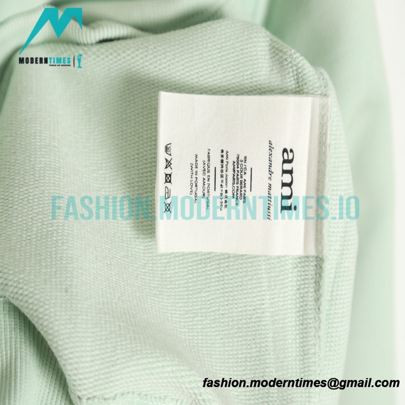Ami - Love Embroidered Crew-neck Hoodie