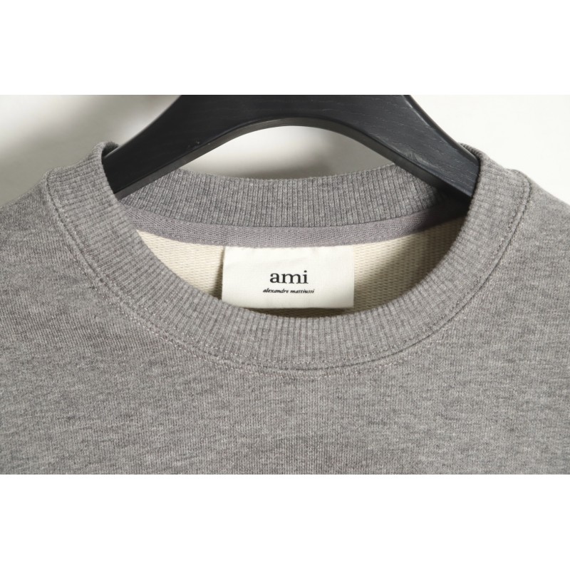 Ami - Love Embroidered Crew-neck Hoodie