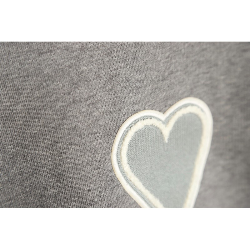 Ami - Love Embroidered Crew-neck Hoodie