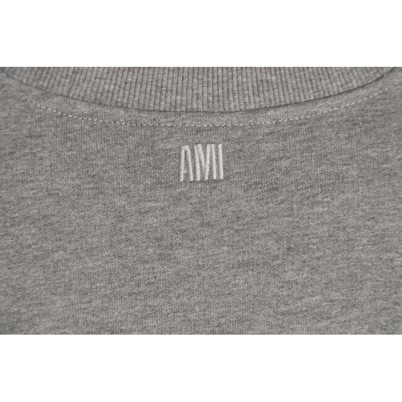 Ami - Love Embroidered Crew-neck Hoodie