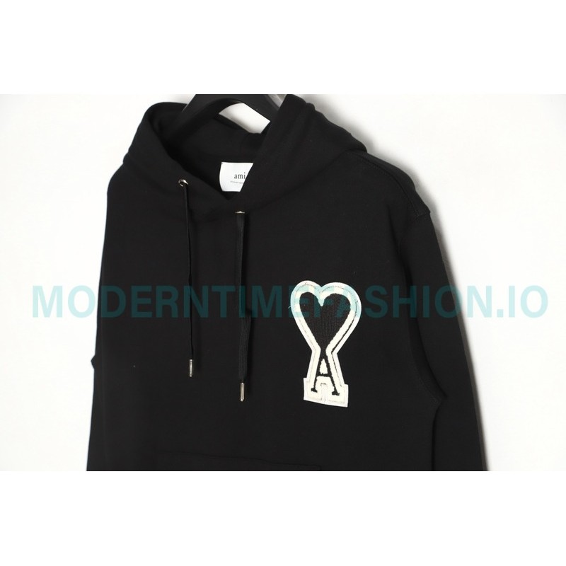 Ami - 23fw Patterned Love Embroidered Hoodie