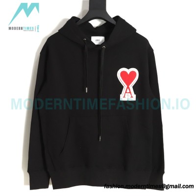 Ami - 23fw Patterned Love Embroidered Hoodie