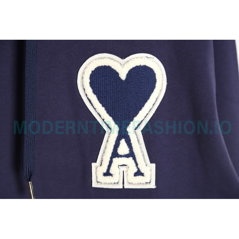 Ami - 23fw Patterned Love Embroidered Hoodie