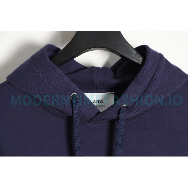 Ami - 23fw Patterned Love Embroidered Hoodie