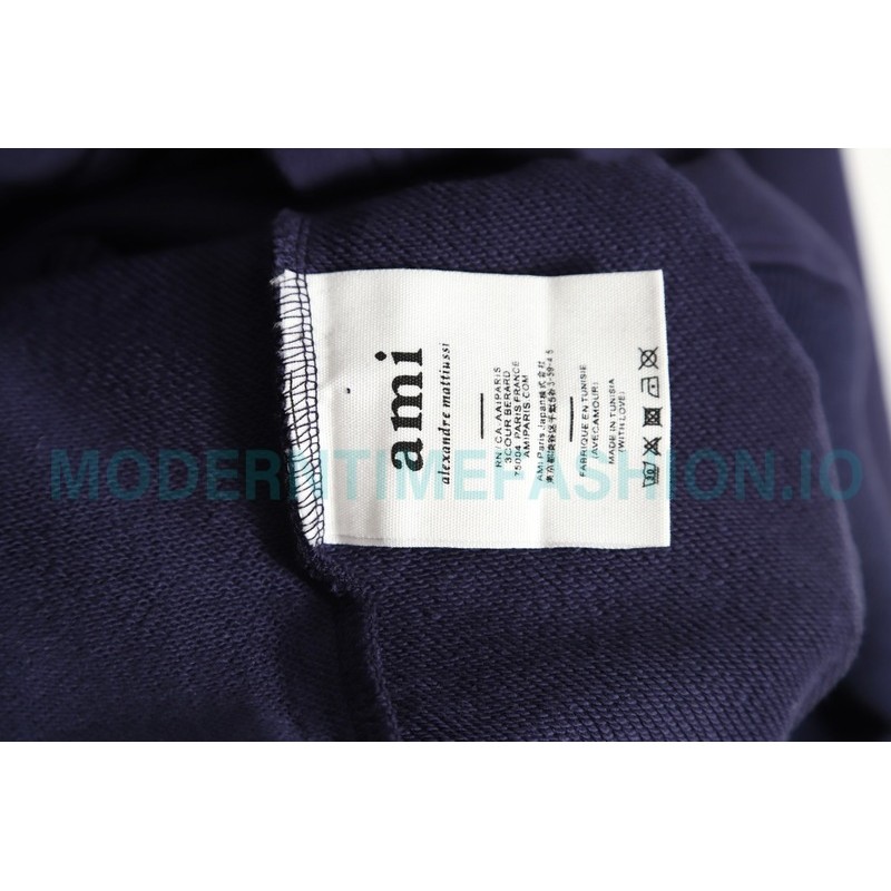 Ami - 23fw Patterned Love Embroidered Hoodie