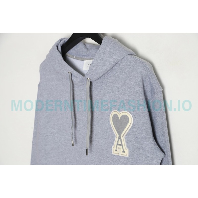 Ami - 23fw Patterned Love Embroidered Hoodie