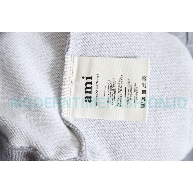 Ami - 23fw Patterned Love Embroidered Hoodie