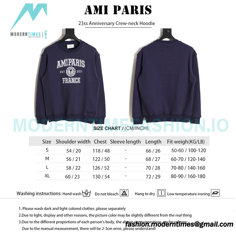 Ami Paris - 23ss Anniversary Crew-neck Hoodie