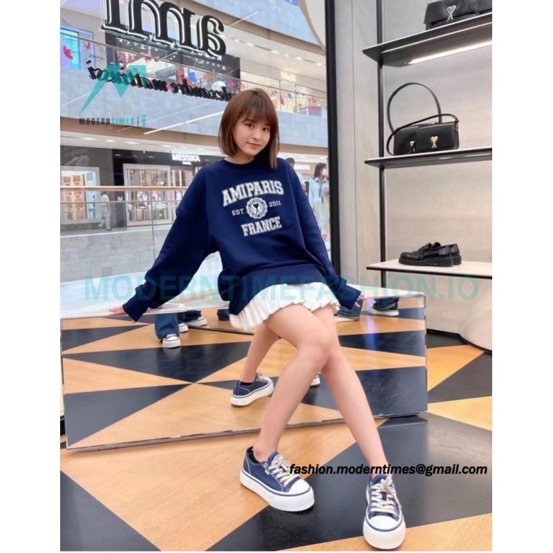 Ami Paris - 23ss Anniversary Crew-neck Hoodie