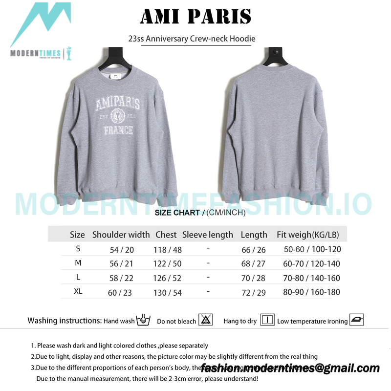 Ami Paris - 23ss Anniversary Crew-neck Hoodie