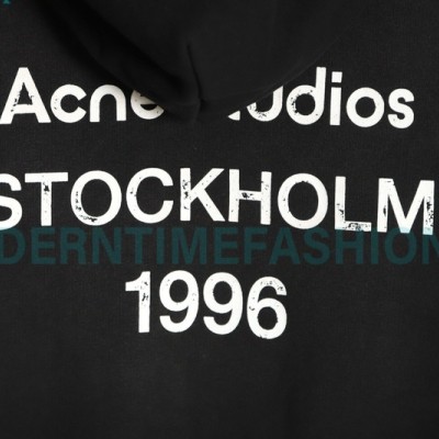 Acne Studios - 2023 Autumn Winter New Washed Back Printed Letter Hoodie