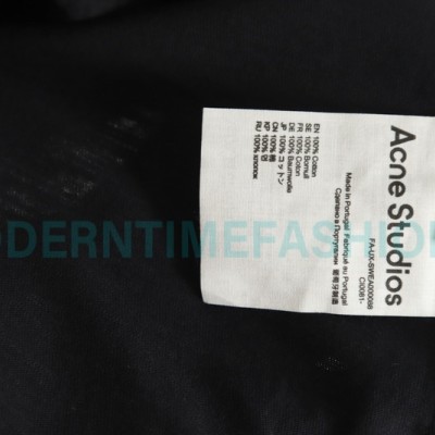 Acne Studios - 23FW Washed printed slogan letter long sleeve T-shirt