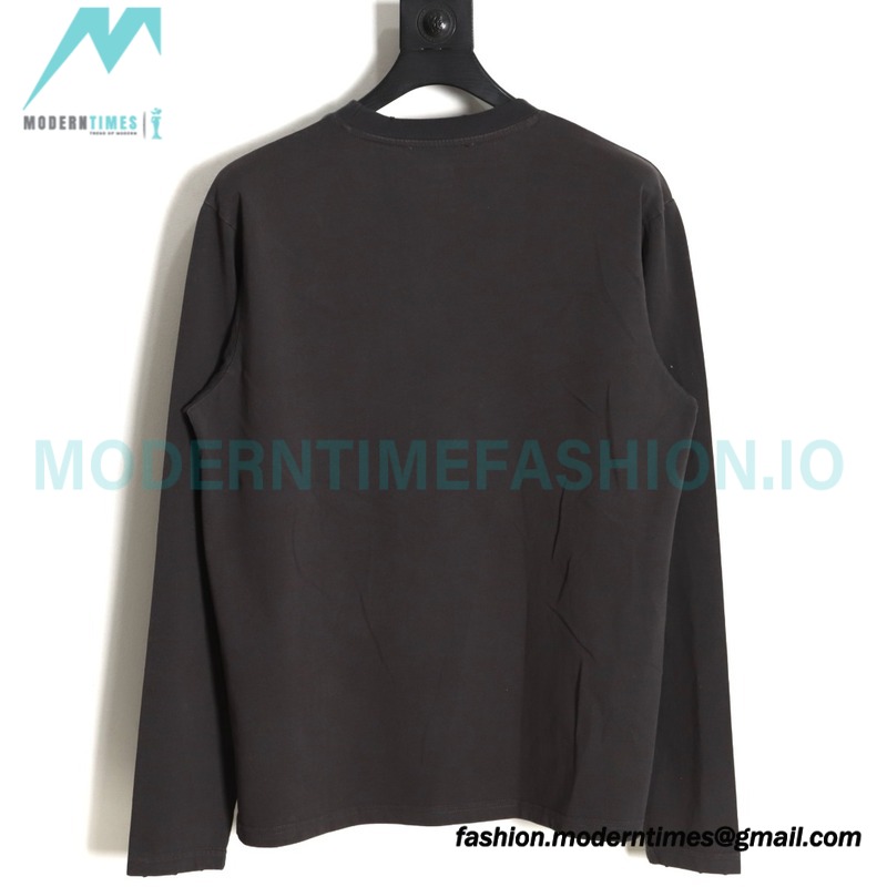 Acne Studios - 23FW Washed printed slogan letter long sleeve T-shirt
