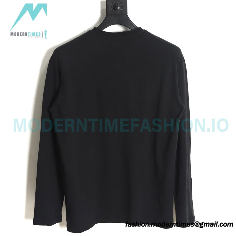 Acne Studios - 23FW Washed printed slogan letter long sleeve T-shirt