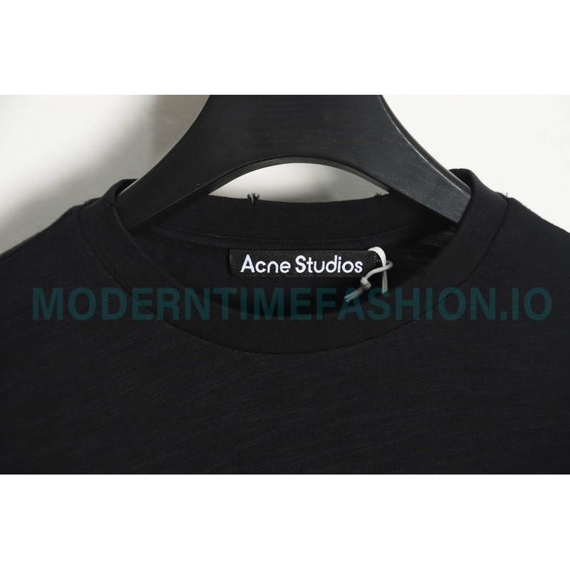Acne Studios - 23FW Washed printed slogan letter long sleeve T-shirt