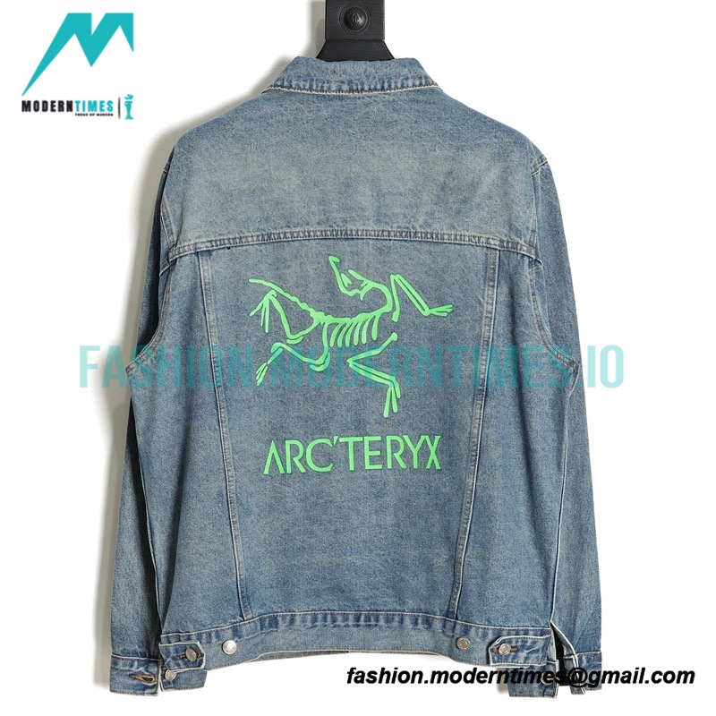 Arc Teryx - Denim Jacket With Fluorescent Letter Logo