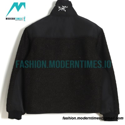 Arc Teryx - 22FW stitched teddy wool standing collar embroidered coat