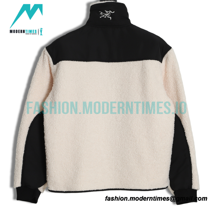 Arc Teryx - 22FW stitched teddy wool standing collar embroidered coat