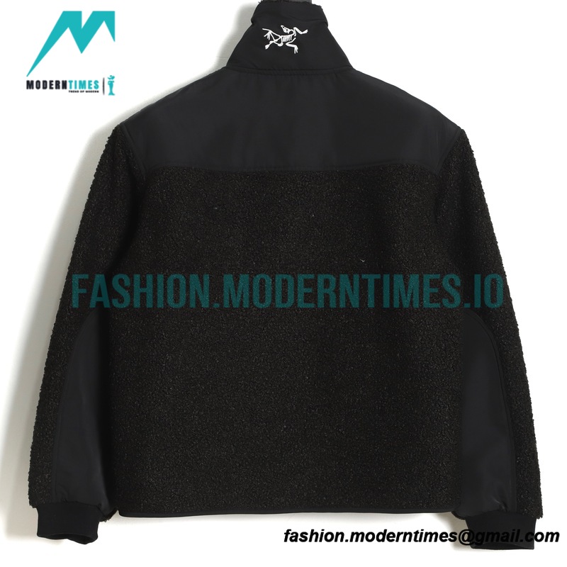 Arc Teryx - 22FW stitched teddy wool standing collar embroidered coat