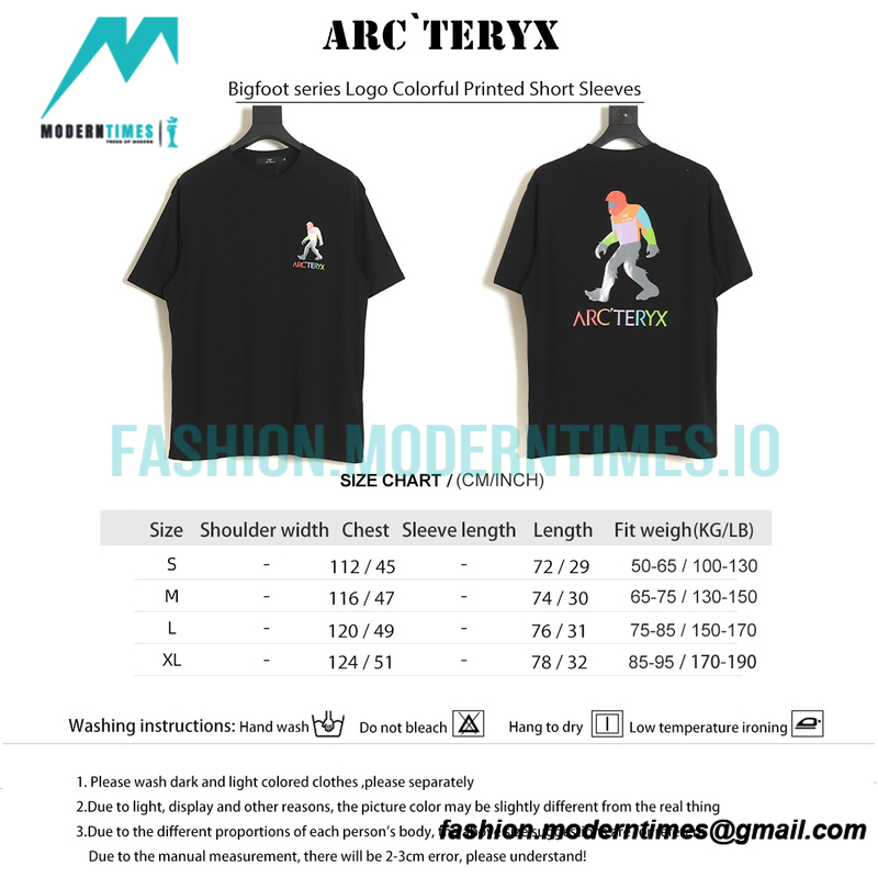 Arc Teryx - Bigfoot series Logo Colorful Printed Short Sleeves