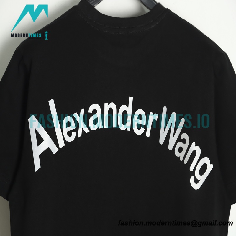 Alexander Wang -  Reflective Letter-printed Short-sleeved T-shirt
