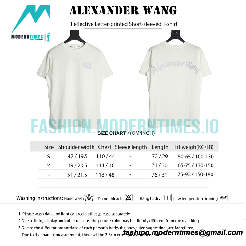 Alexander Wang -  Reflective Letter-printed Short-sleeved T-shirt