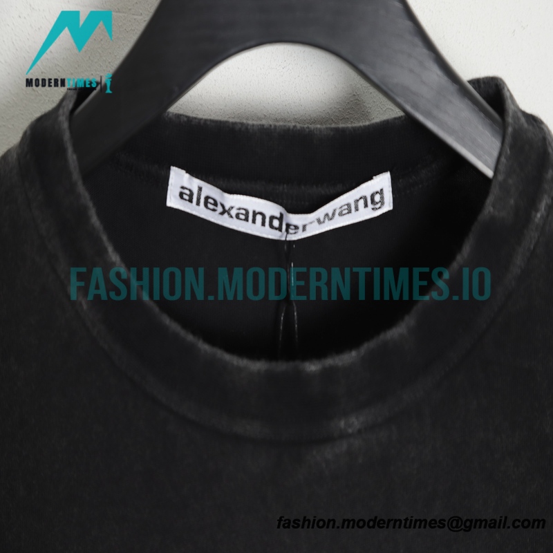 Alexander Wang - 23SS Rhinolin-washed Short-sleeved T-shirt