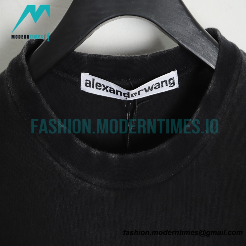 Alexander Wang - 23SS Short-sleeved T-shirt With Small Label Print