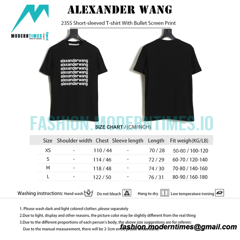 Alexander Wang - 23SS Short-sleeved T-shirt With Bullet Screen Print