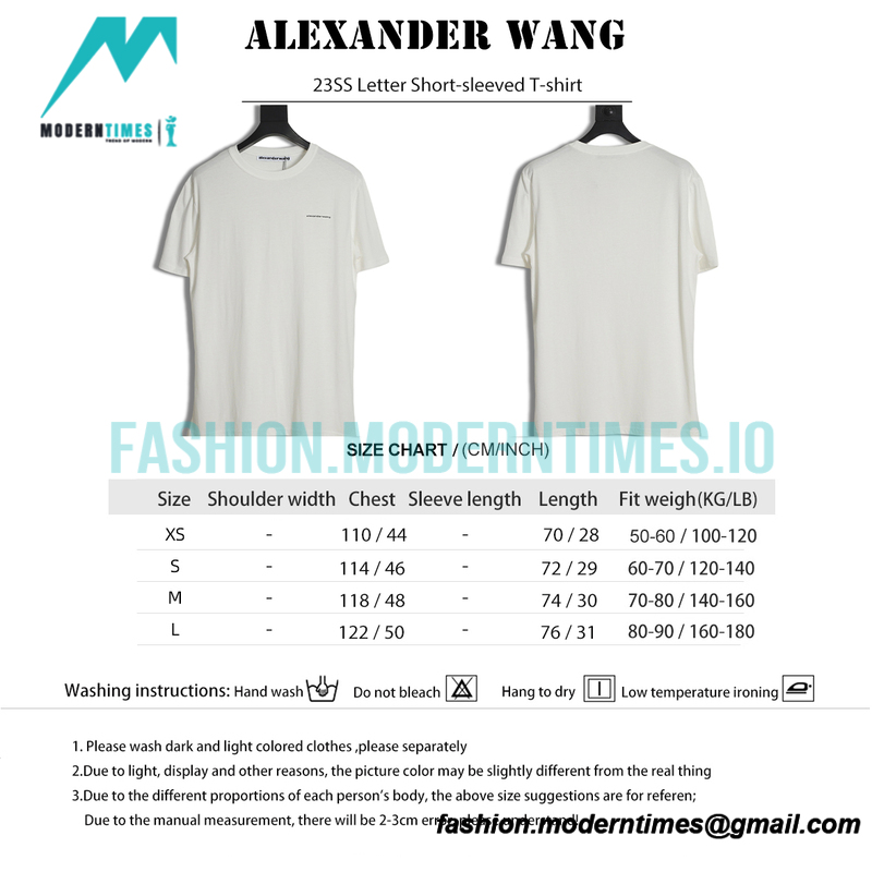 Alexander Wang - 23SS Letter Short-sleeved T-shirt