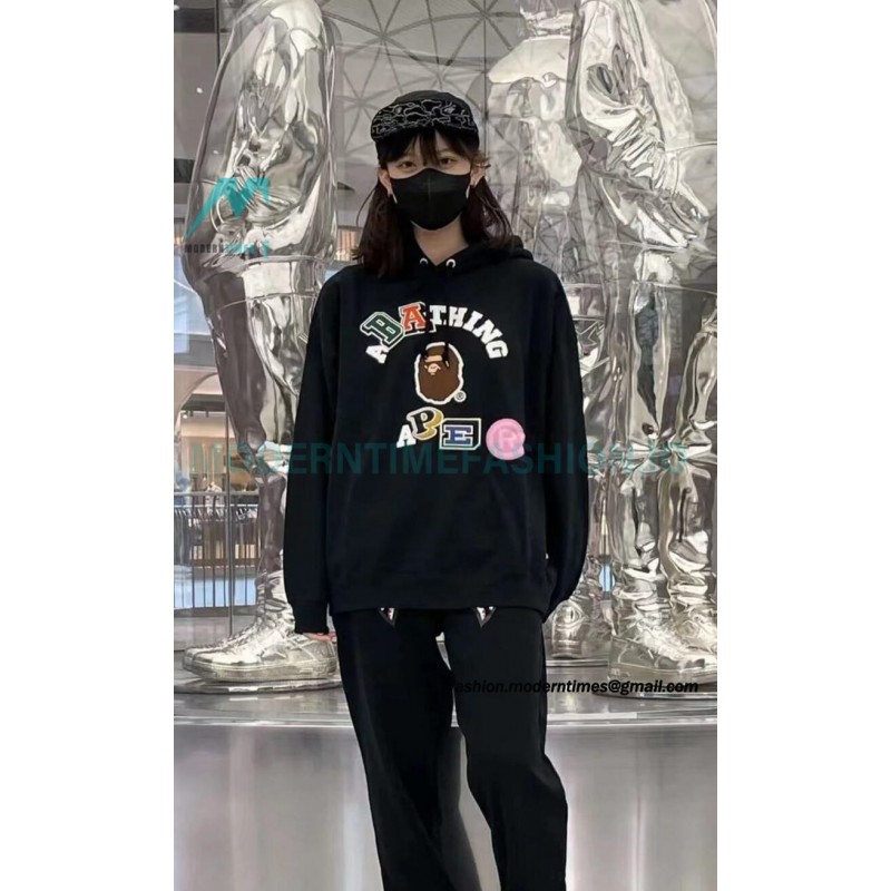Bape - Logo Colorful Printed Floral Hoodie