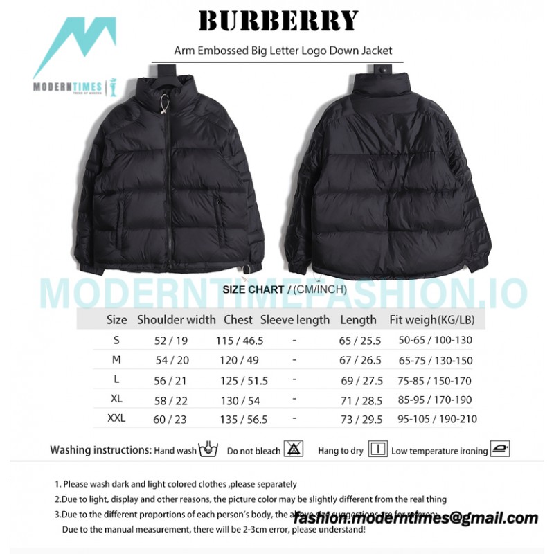 Burberry - Arm Embossed Big Letter Logo Down Jacket