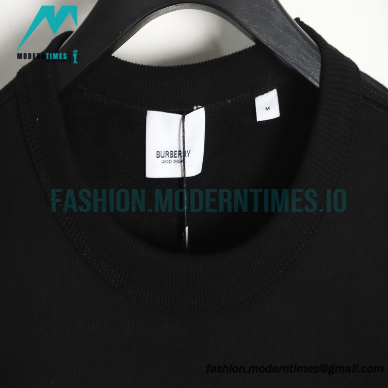 Burberry - 23Fw Oak Leaf Applique Embroidered Crew Neck Hoodie