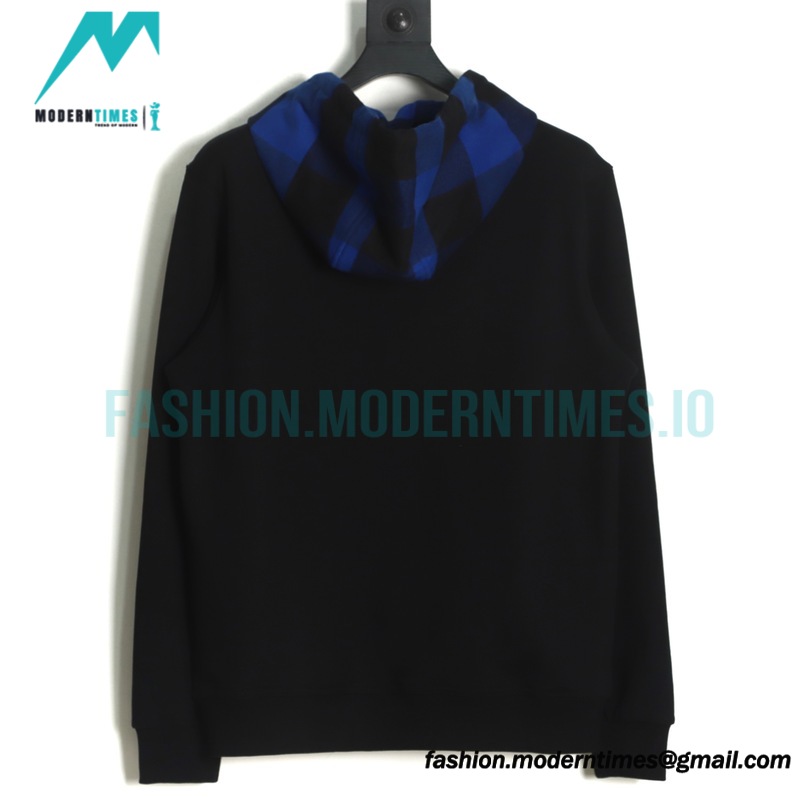Burberry - 22FW B-line Patchwork Blue Check Hoodie
