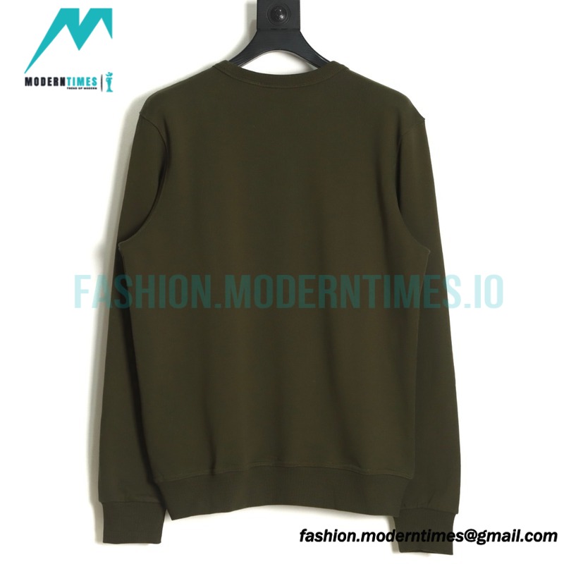 Burberry - 22FW Oak Leaf Olive Branch Badge Embroidered Crew Neck Hoodie