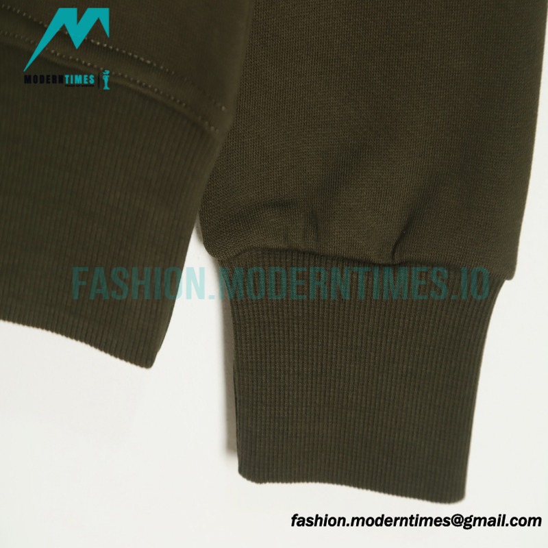 Burberry - 22FW Oak Leaf Olive Branch Badge Embroidered Crew Neck Hoodie