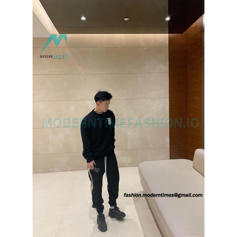 Burberry - 23FW Classic TB Letter Pressure Glue Round Neck Hoodie