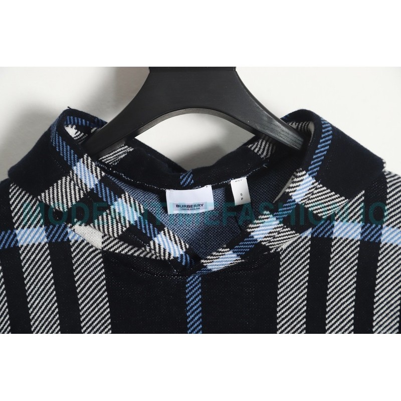 Burberry - 23FW Plaid Knit Hoodie