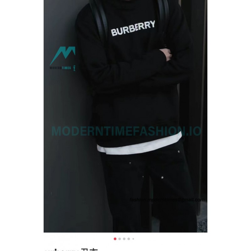 Burberry - Classic Foam Letter Printed Round Neck Hoodie
