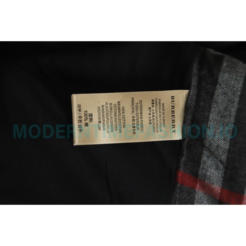 Burberry - 22FW Embroidered War Horse Hat Plaid Zipper Hoodie