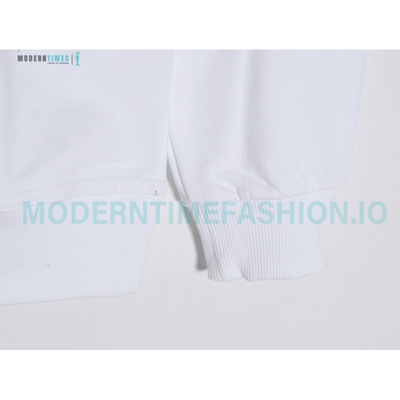 Burberry - Color Matching Round Neck Letter Embroidery Long Sleeve Hoodie